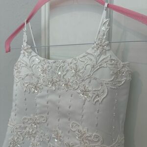 White dress, Embroidered Formal Kids Dress